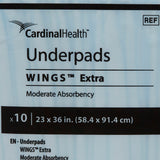 Cardinal Health Wings Extra Underpads, Moderate Absorbency - 1093-Pack - LL Medico