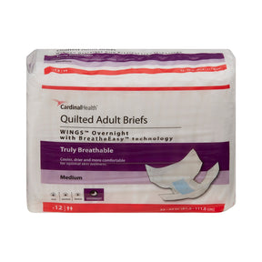 Cardinal Health Wings Quilted Adult Briefs, Overnight - 67033-Pack - LL Medico