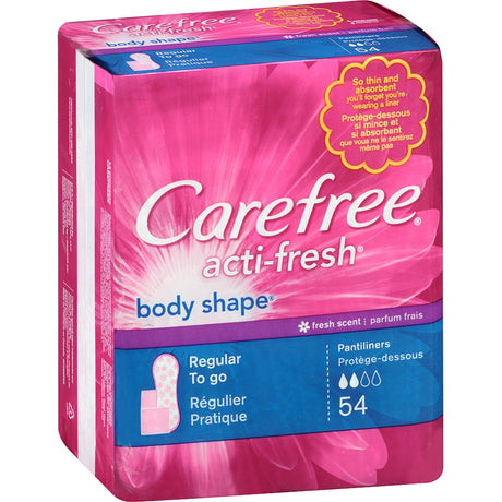 Carefree actifresh Carefree Liners Regular, Unscented, Pack of 54 - 07830006994-Pack - LL Medico