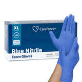 CareStock Nitrile Exam Gloves, Textured Fingertips, Blue - CS2712-Box - LL Medico