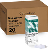 CareStock Non-Woven Sponges, 4-Ply, Non-Sterile, 3 in x 3 in - CS4034-Pack - LL Medico