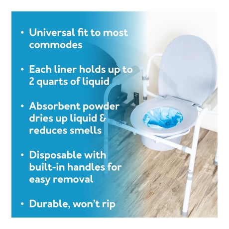 Carex Commode Liners - FGP70900-Pack - LL Medico