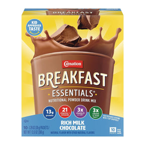 Carnation Breakfast Essentials Nutritional Drink Powder, Rich Milk Chocolate, 1.26 oz - CAR10050000530325-Single - LL Medico