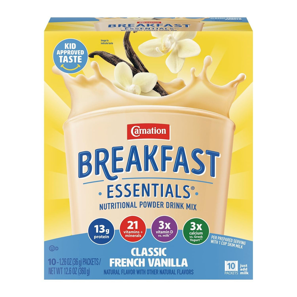 Carnation Breakfast Essentials Nutritional Drink Powder, Rich Milk Chocolate, 1.26 oz - CAR10050000530325-Single - LL Medico