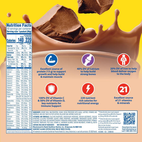Carnation Breakfast Essentials Nutritional Drink Powder, Rich Milk Chocolate, 1.26 oz - CAR10050000530325-Single - LL Medico