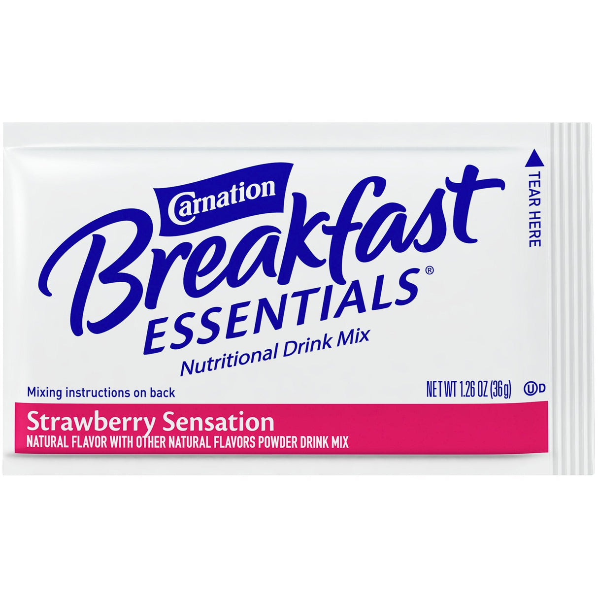 Carnation Breakfast Essentials Powder Drink Mix, Strawberry Sensation - 00050000486502-Box - LL Medico