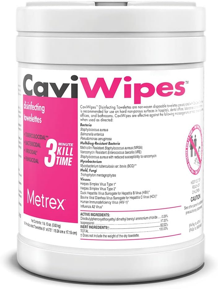 CaviWipes Disposable Germicidal Disinfecting Wipes - 13-1100-Single - LL Medico