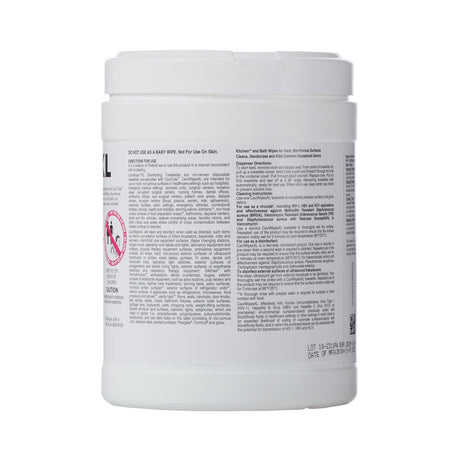 CaviWipes Surface Disinfectant Wipes, Premoistened Alcohol Based, Nonsterile, 10 x 12", Canister - 13-1150-Single - LL Medico