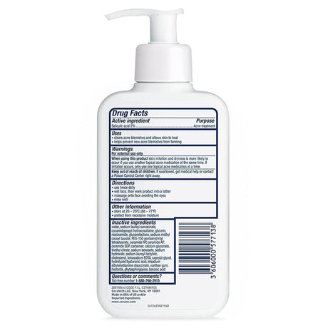 CeraVe 2% Salicylic Acid Acne Control Cleanser with Ceramides & Hectorite Clay - 60600057713-Single - LL Medico