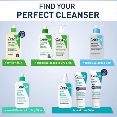 CeraVe Hydrating Cream-to-Foam Cleanser, Unscented, 12 fl oz Pump Bottle - 60600055999-Single - LL Medico