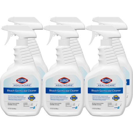 Clorox Healthcare Bleach Germicidal, Surface Disinfectant Cleaner Spray, Liquid, 32 oz, Fruity Floral Bleach Scent, NonSterile - 68970-Single - LL Medico
