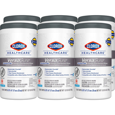 Clorox Healthcare VersaSure, Cleaner Disinfectant Wipes, Premoistened Quaternary Based, Scented, Nonsterile - 31758-Single - LL Medico