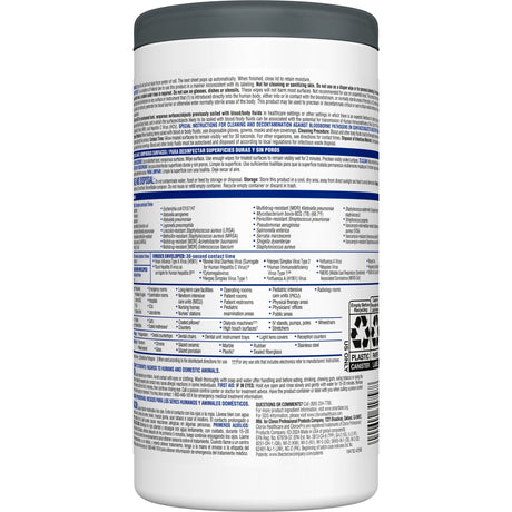 Clorox Healthcare VersaSure, Cleaner Disinfectant Wipes, Premoistened Quaternary Based, Scented, Nonsterile - 31758-Single - LL Medico