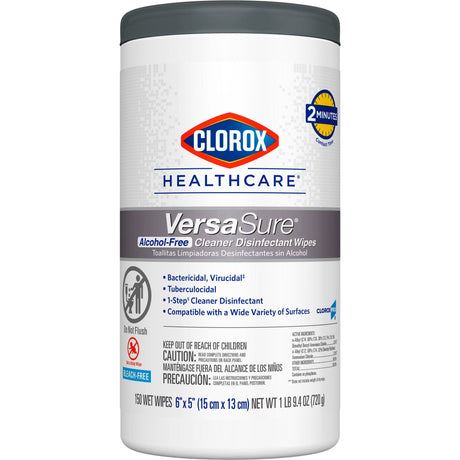 Clorox Healthcare VersaSure, Cleaner Disinfectant Wipes, Premoistened Quaternary Based, Scented, Nonsterile - 31758-Single - LL Medico