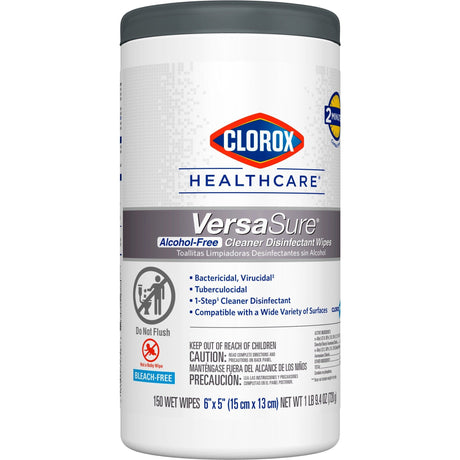 Clorox Healthcare VersaSure, Cleaner Disinfectant Wipes, Premoistened Quaternary Based, Scented, Nonsterile - 31758-Single - LL Medico