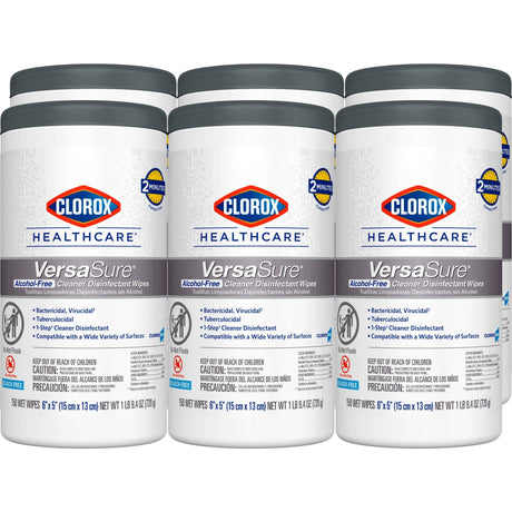 Clorox Healthcare VersaSure, Cleaner Disinfectant Wipes, Premoistened Quaternary Based, Scented, Nonsterile - 31758-Single - LL Medico