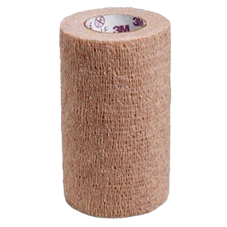 Co-Lastic Cohesive Bandage, Self-Adherent Closure, Tan, Elastic, Non-Sterile, Standard Compression, 4" x 5 yd - 45400000-Case - LL Medico