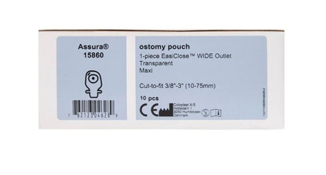 Coloplast Assura Original One-Piece Colostomy Pouch, Flat, Cut-to-Fit, Transparent - 15860-Box - LL Medico