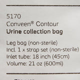 Coloplast Conveen Contour Leg Bag with Anti-Reflux Valve, 21 oz (600 mL) - 5171-Single - LL Medico