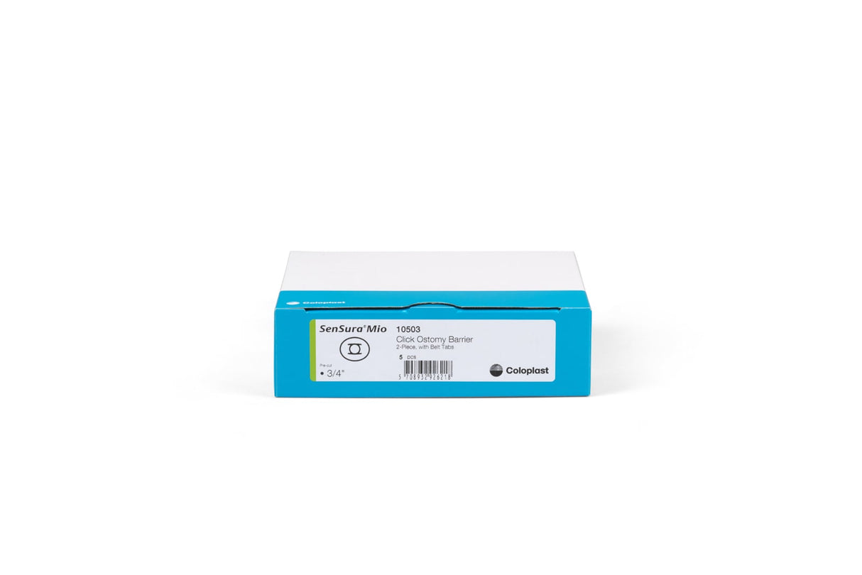 Coloplast SenSura Mio Click Two-Piece Skin Barrier, Flat, Pre-Cut, 60 mm Flange, Blue - 10523-Box - LL Medico