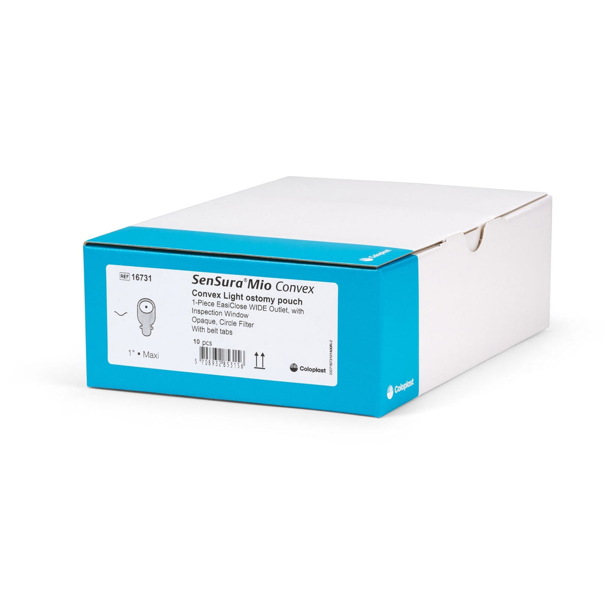 Coloplast SenSura Mio Convex Light One-Piece Ostomy Pouch, Opaque, Pre-Cut, 11", Box of 10 - 16731-Box - LL Medico
