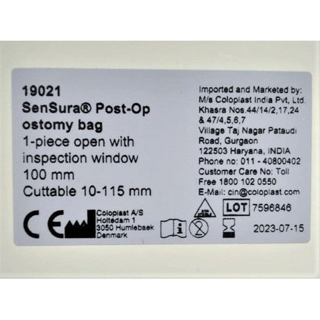Coloplast SenSura Standard Wear One-Piece Pouch, Flat, Cut-to-Fit, Transparent, 12-1/4-Inch - 19021-Box - LL Medico