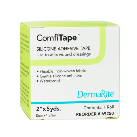 ComfiTape Silicone Medical Tape, Non-Sterile, 2" x 5 Yard, Tan - 69250-Single - LL Medico