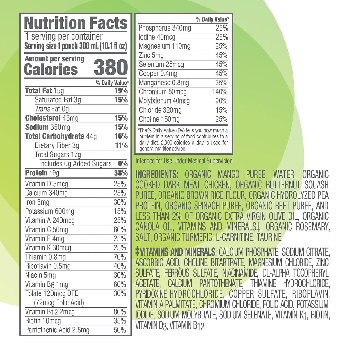 Compleat Organic Blends Oral Supplement, Chicken-Garden, 10.1 oz - 00043900479934-Single - LL Medico