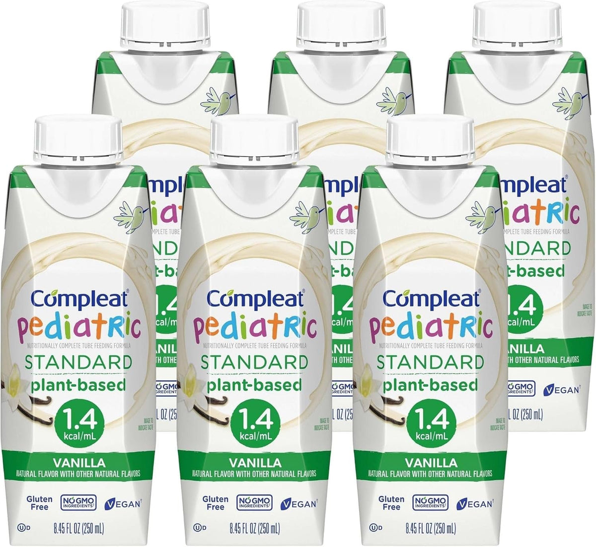 Compleat Pediatric Standard Nutrition Shake, Vanilla, 8.45 oz - 00043900560410-Single - LL Medico