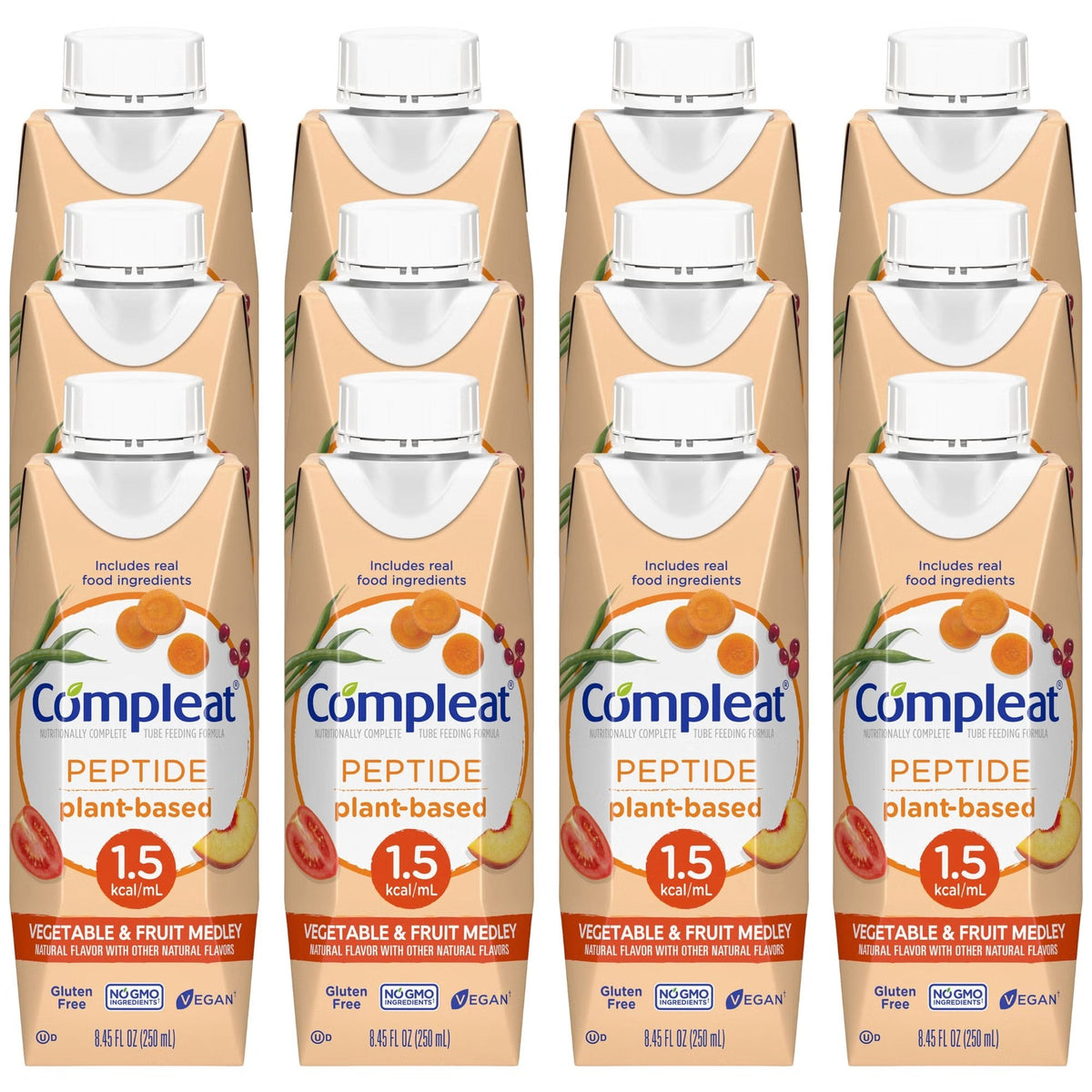 Compleat Peptide 1.5 Cal Tube Feeding Formula, 8.45 oz - 00043900762838-Single - LL Medico