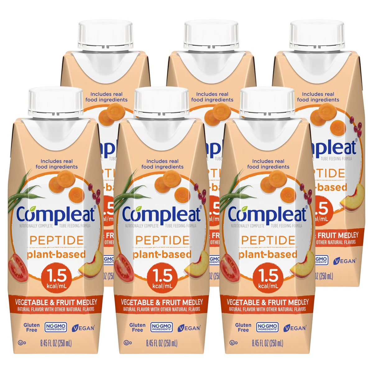 Compleat Peptide 1.5 Cal Tube Feeding Formula, 8.45 oz - 00043900762838-Single - LL Medico