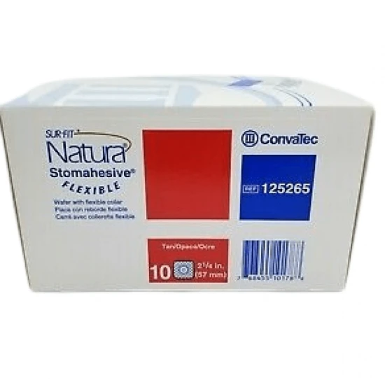 ConvaTec Sur-Fit Natura Two-Piece Skin Barrier, Flat, Cut-to-Fit, 57 mm Flange - 125265-Single - LL Medico
