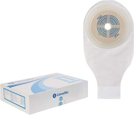 ConvaTec ActiveLife One-Piece Colostomy Pouch, Flat, Cut-to-Fit, Transparent, 12-Inch - 400598-Box - LL Medico