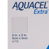 ConvaTec Aquacel Extra Gelling Fiber Wound Dressing 2" x 2", box of 10 front