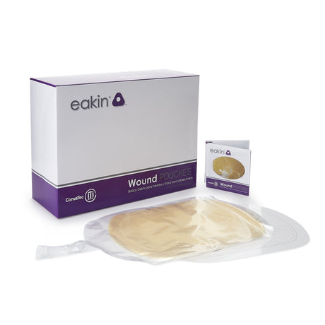 ConvaTec Eakin Fistula and Wound Drainage Pouch, x 158mm Cutting Area One-Piece Pouch, Flat - 839265-Box - LL Medico