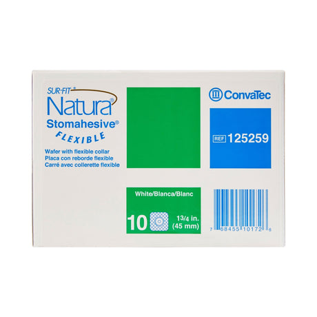 ConvaTec Sur-Fit Natura Stomahesive Skin Barrier, White Tape Collar, Cut-to-Fit up to 1 1/4", 45mm Flange, 4" x 4" - 125259-Single - LL Medico