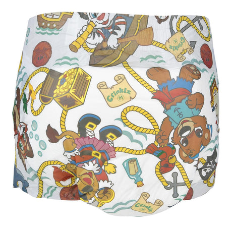 Crinklz Printed Adult Diapers w/ Plastic Backing, Buccaneer Print - 70300-Pack - LL Medico