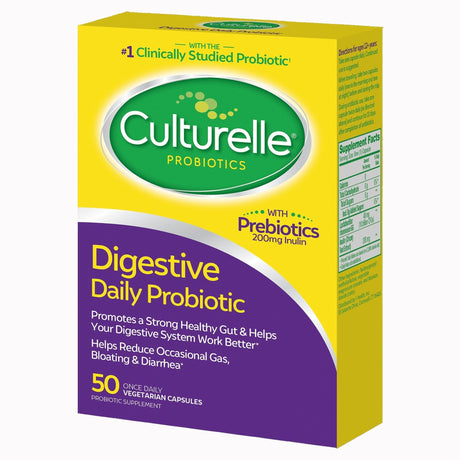Culturelle Digestive Daily Probiotic Capsules, Lactobacillus rhamnosus GG - 049100400099-Box - LL Medico