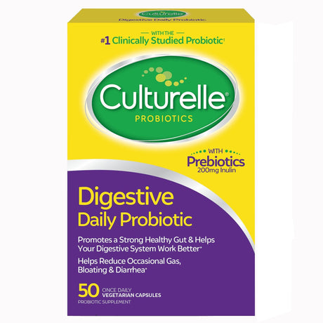 Culturelle Digestive Daily Probiotic Capsules, Lactobacillus rhamnosus GG - 049100400099-Box - LL Medico