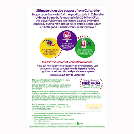 Culturelle Pro Strength Daily Probiotic Capsules, Double CFUs - 049100400358-Box - LL Medico