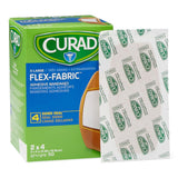 Curad Flex-Fabric Tan Adhesive Strip, 2 x 4 Inch