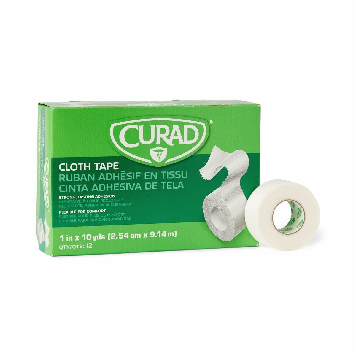 Curad Silk-Like Cloth Medical Tape, Non-Sterile, White, 1" x 10 Yard - NON270101-Single - LL Medico