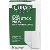 Curad Small Non-Stick Pads with Adhesive Tabs, Sterile, 2" x 3", Box of 10 - 08019629999-Box - LL Medico