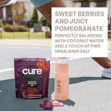 Cure Hydration Electrolyte Drink Mix, Berry Pomegranate, 7.6 oz - HM7002-Single - LL Medico