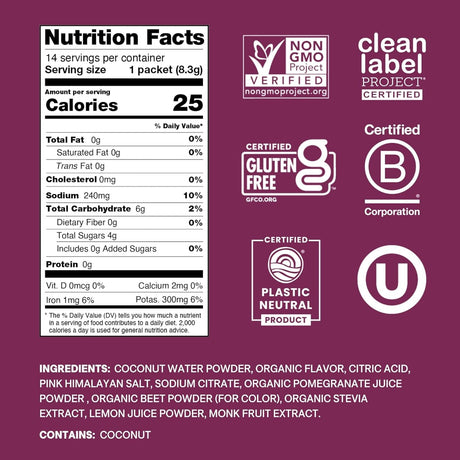 Cure Hydration Electrolyte Drink Mix, Berry Pomegranate, 7.6 oz - HM7002-Single - LL Medico