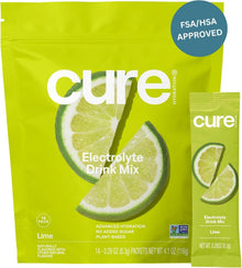 Cure Hydration Electrolyte Drink Mix, Lime, 8.3 Gram - HM1006-Pack - LL Medico
