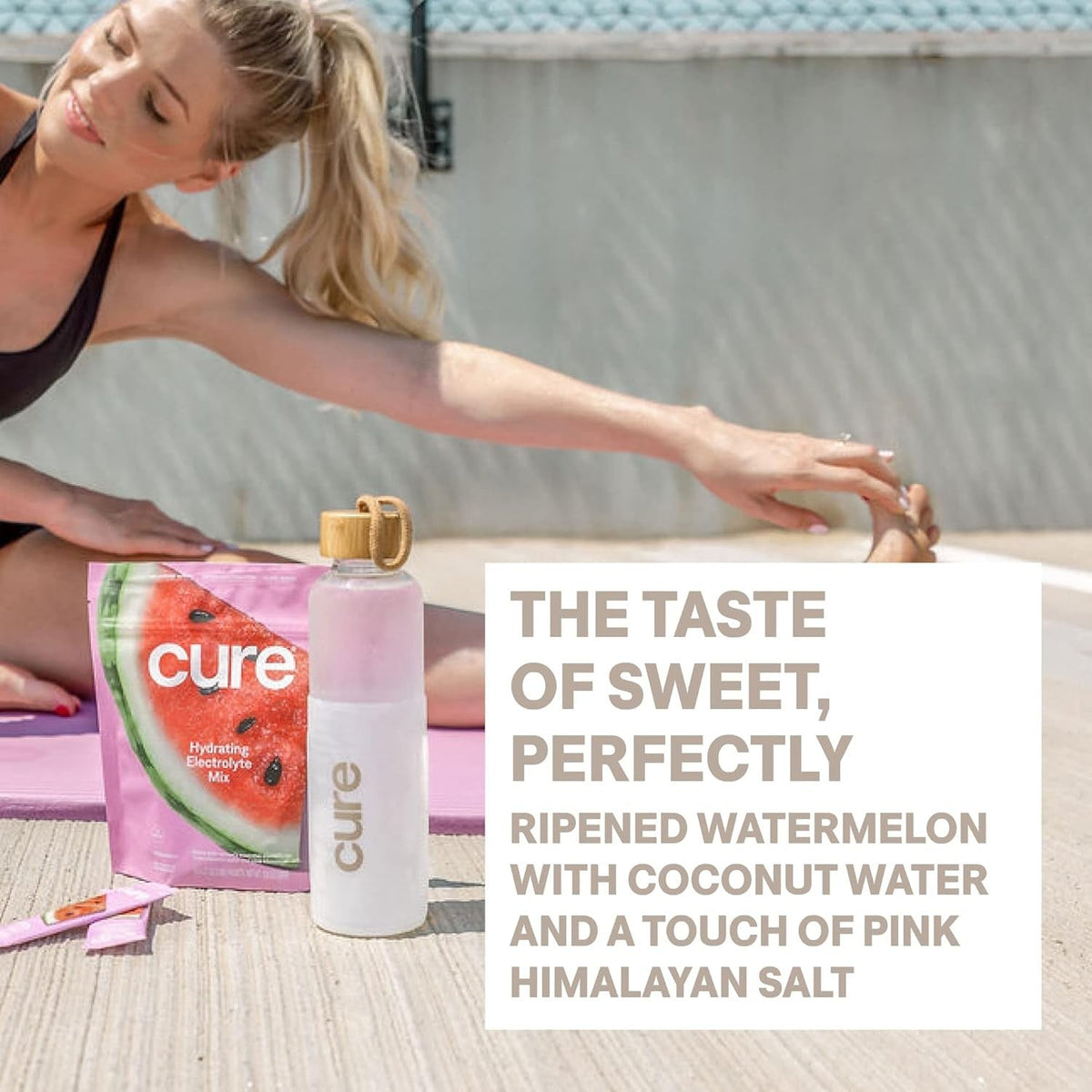 Cure Hydration Electrolyte Drink Mix, Watermelon, 7.6 oz - HM7005-Single - LL Medico