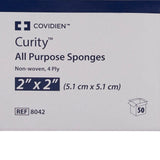 Curity All Purpose Sponges Non-Woven, 4-Ply, Sterile, 2" x 2" - 8042-Pack - LL Medico
