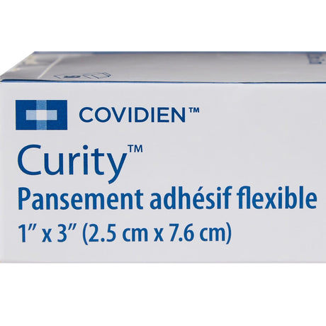 Curity Flexible Fabric Adhesive Bandages, Tan, Sterile, 1" x 3" - 44101-Box - LL Medico