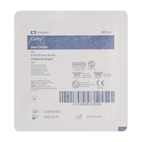 Curity Gauze Sponges, Sterile, 8-Ply, 4" x 4" - 6318--Tray - LL Medico